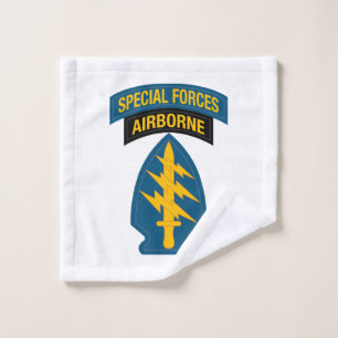Special Forces insignia Airborne Tab Wash Cloth