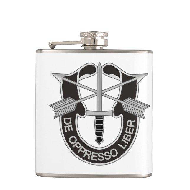 Special Forces SF De Oppresso Liber Hip Flask (Front)