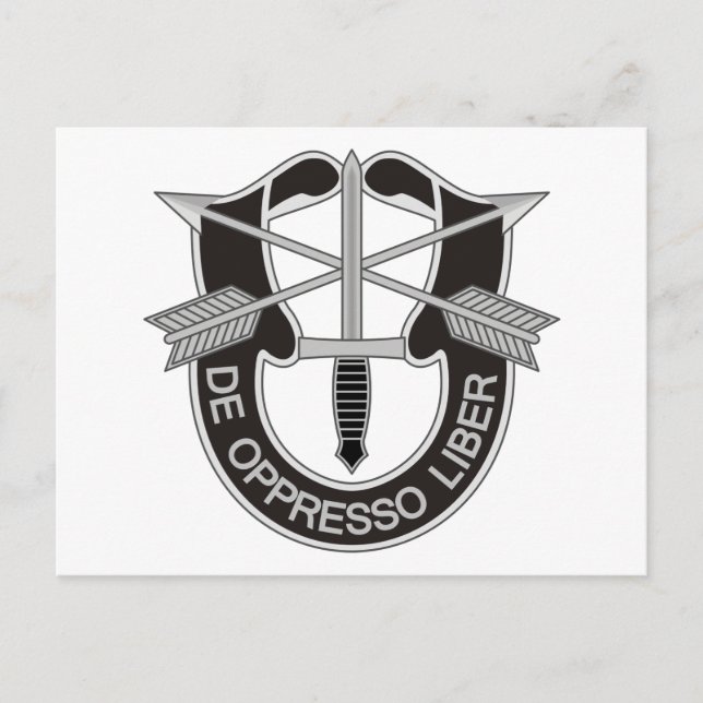 Special Forces SF De Oppresso Liber Postcard (Front)