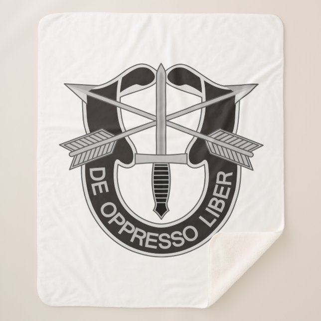 Special Forces SF De Oppresso Liber Sherpa Blanket (Front)