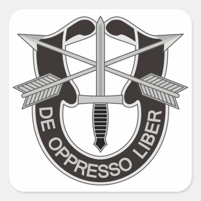 Special Forces SF De Oppresso Liber Square Sticker (Front)