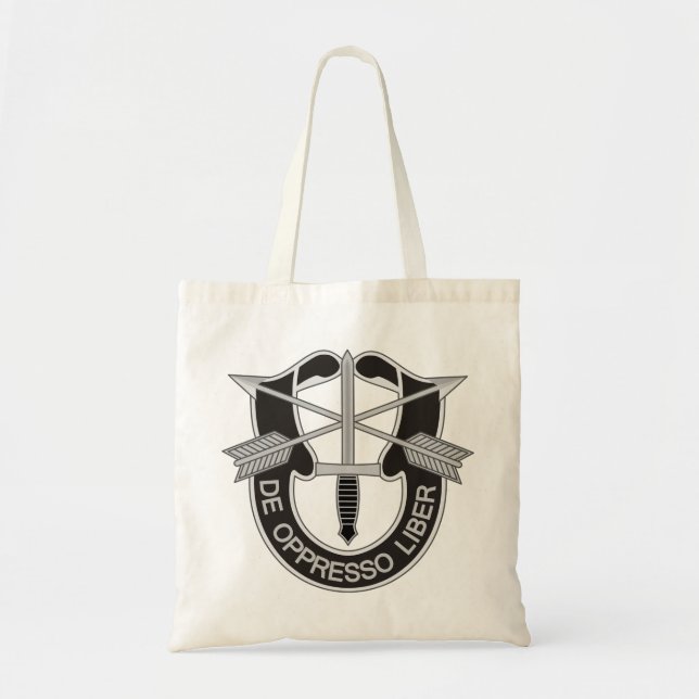 Special Forces SF De Oppresso Liber Tote Bag (Front)