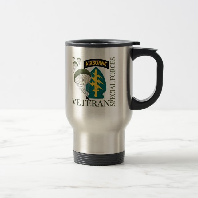 Special Forces Veteran - Airborne Travel Mug (Right)
