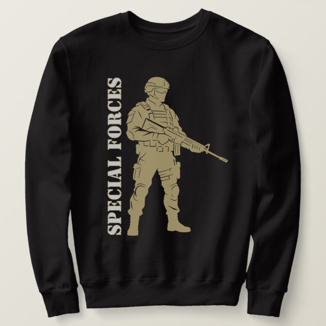 Special Forces Veteran Elite Operator Silhouette Sweatshirt (Design Front)