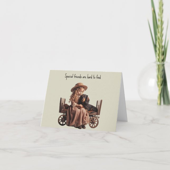 Special Friend Dachshund Card (Front)