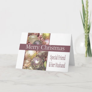 Special Friend & her Husband Merry Christmas card