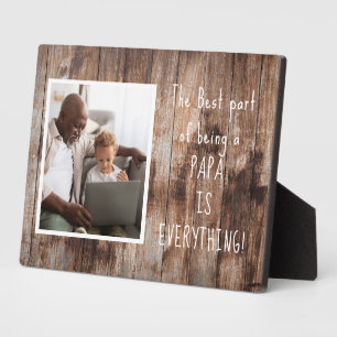 Special Gift! Papa Photo Plaque with Easel
