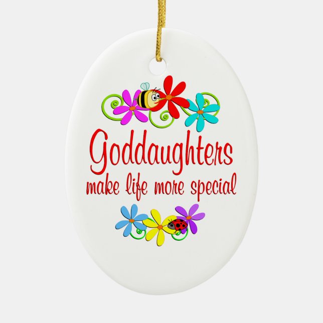 Special Goddaughter Ceramic Tree Decoration (Front)