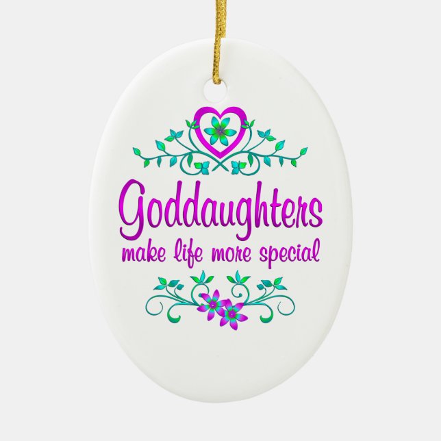 Special Goddaughter Ceramic Tree Decoration (Front)