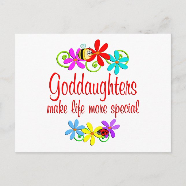 Special Goddaughter Postcard (Front)