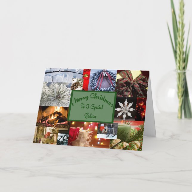 Special Godson Christmas Holiday Card (Front)
