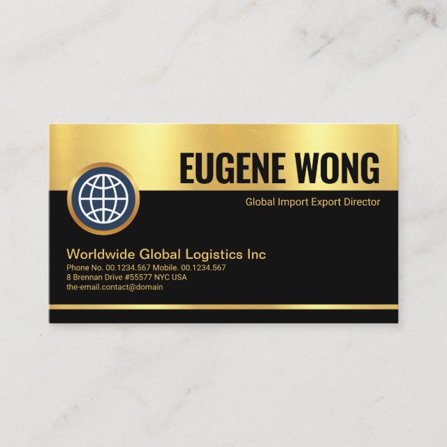 special gold layer ceo founder business card (Front)