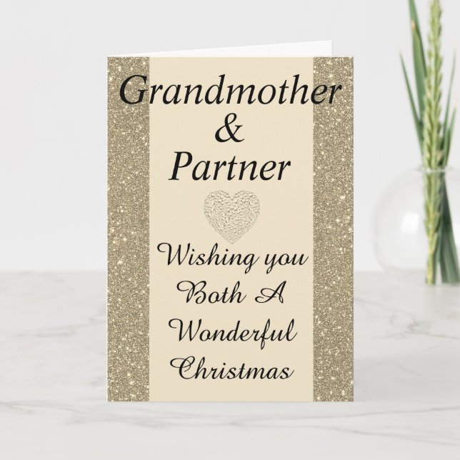 special grandmother & partner Christmas card (Front)