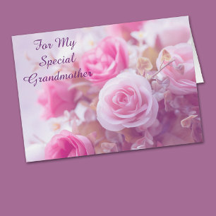 Special Grandmother Pink Roses Mother's Day Card