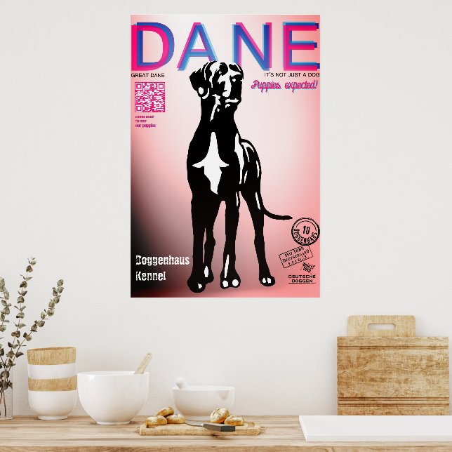 Special Great Dane Puppy Selling Poster (Kitchen)