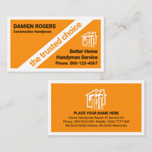 Special Handyman Home Repair Frame Business Card