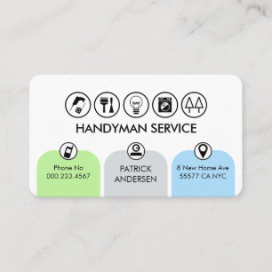 Special Handyman Tabs Home Repair Business Card