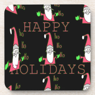 Special Happy Holidays Ho Ho Ho Ink Sketch Santa g Coaster