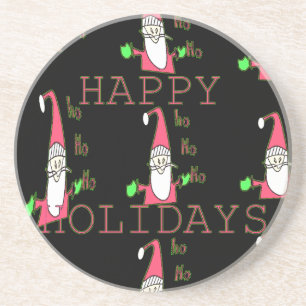 Special Happy Holidays Ho Ho Ho Ink Sketch Santa g Coaster