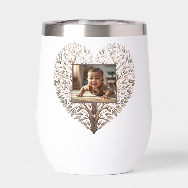 Special Heart Add Photos Water Bottle (Back)