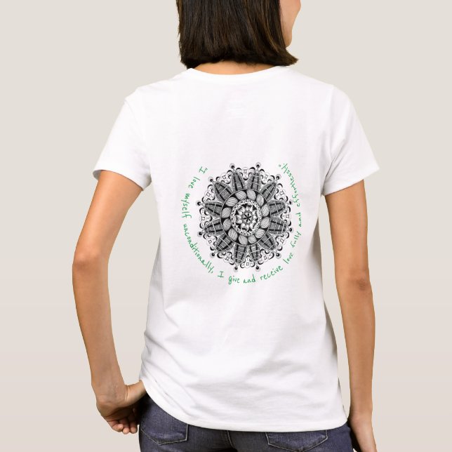 Special Heart Chakra Mandala T-shirt for women (Back)
