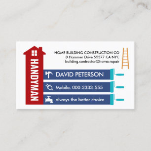 Special Home Building Tools Panel Business Card