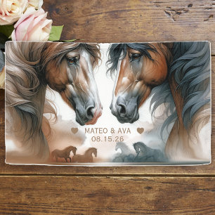 Special Horses Brown Wedding Banner