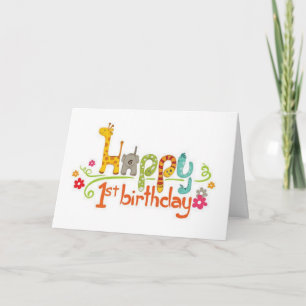 SPECIAL LITTLE BOY''S 1st BIRTHDAY Holiday Card