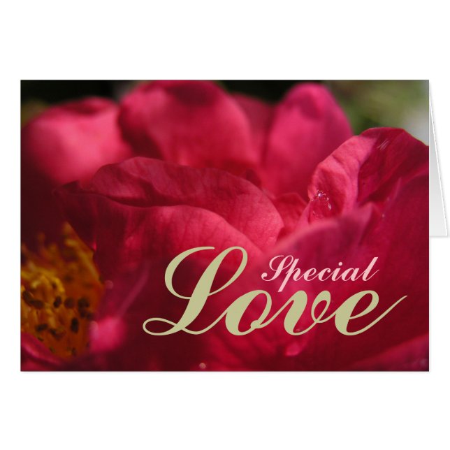Special Love Flower Card (Front Horizontal)