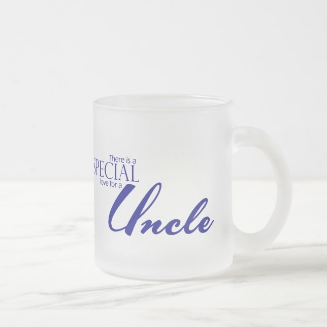 Special Love For Uncle Frosted Glass Coffee Mug (Right)