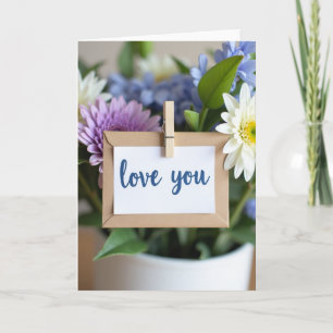 Special Love You Flowers Card