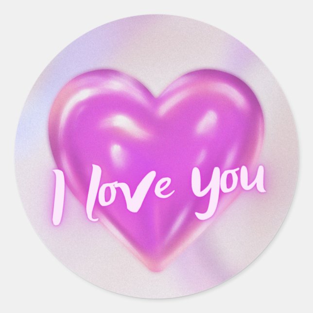 Special Love you message for your loved once Classic Round Sticker (Front)