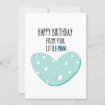 Special Lovely Message For Birthday From Son  Card<br><div class="desc">Are you looking for the perfect idea for your Mum or dad on his/her birthday? If so,  this "Happy Birthday from your little man" could be the perfect birthday card for his/her! The design On Birthday it's a wonderful way to express your love for your parents.</div>