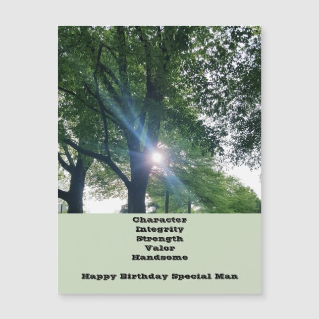 Special Man Birthday Magnetic Greeting Card (Front)