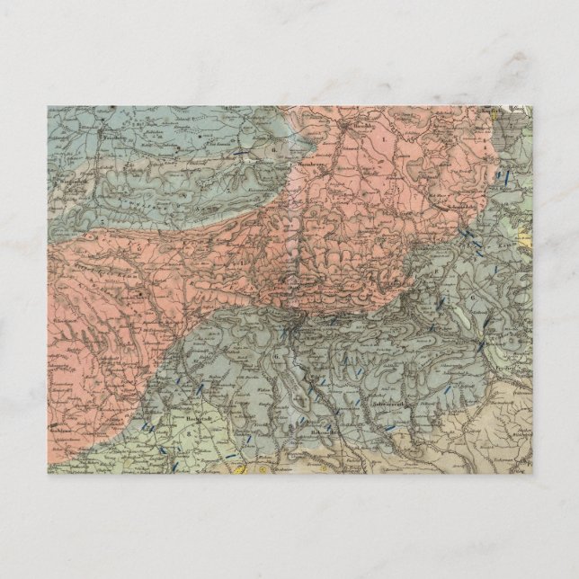 Special Map of Giant Mountains Postcard (Front)