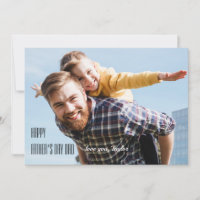 Special Memory Father's Day Photo Card