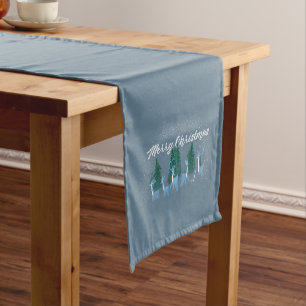 Special Merry Christmas Snow Deer Medium Table Runner