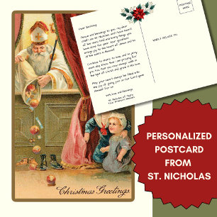 Special Message to Child St. Nicholas of Myra  Postcard