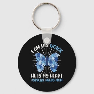 Special Needs Mum I Am His Voice He Is My Heart Au Key Ring
