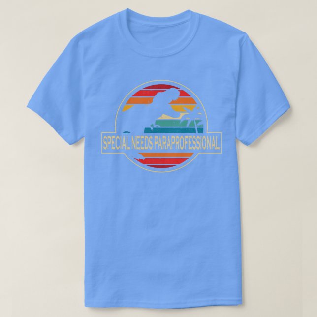 Special Needs Paraprofessional Dinosaur T-Shirt (Design Front)