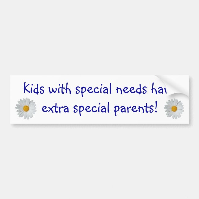 Special Needs Parents... Bumper Sticker (Front)