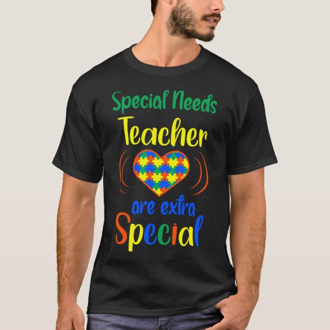 Special Needs Teacher Autism Awareness T-Shirt (Front)
