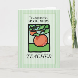 Special Needs Teacher Thank You, Apple You Card