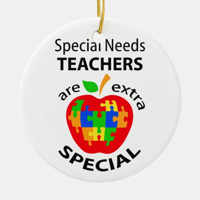 Special Needs Teachers Ceramic Tree Decoration (Front)