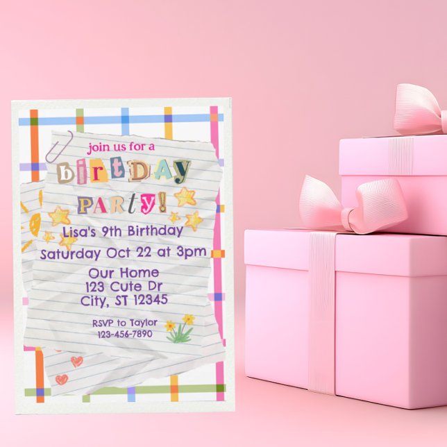 Special Note, Cute Birthday Party Invitation (Creator Uploaded)