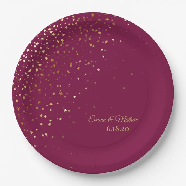 Special Occasion Personalised Petite Stars Paper Plate (Front)