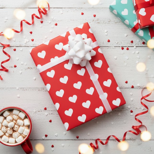 Special Occasion Red And White Heart Patterned Wrapping Paper (Special Occasion Red And White Heart Patterned Wrapping Paper
)