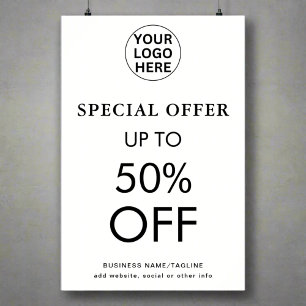  Special Offer l Black & White Final Sale Discount Poster