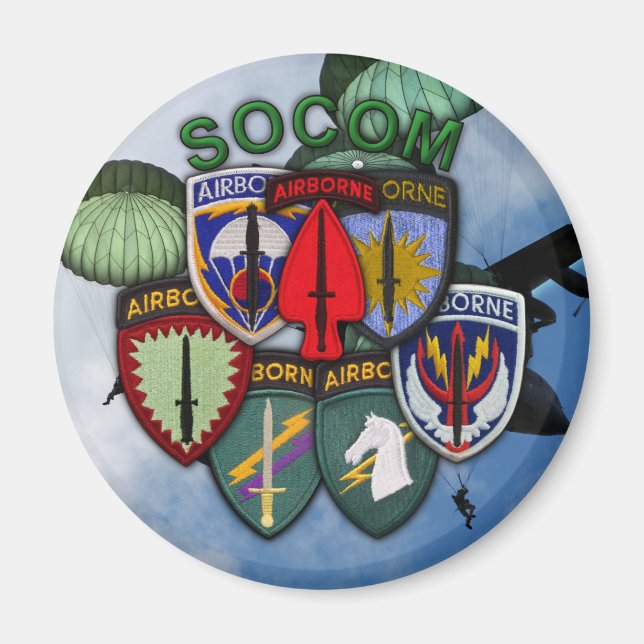 special operations command unit patches Magnet (Front)