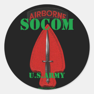 Special Ops USASOC PSYOP Veterans Vets Classic Round Sticker